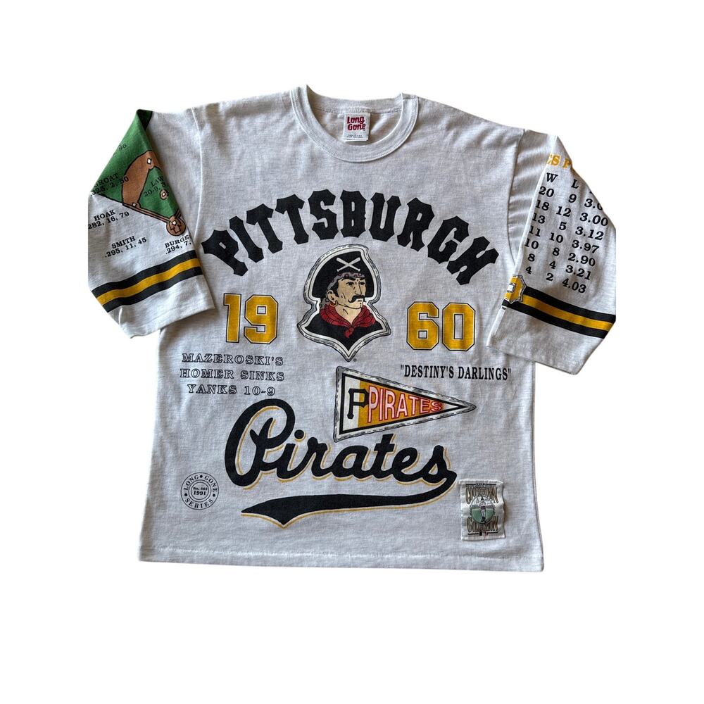 Vintage 90s MLB Pittsburgh Pirates 1960 World Series Long Gone Tee L